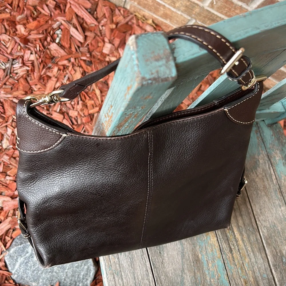 Dooney & Bourke Brown Leather Small Hobo/Shoulder Bag
